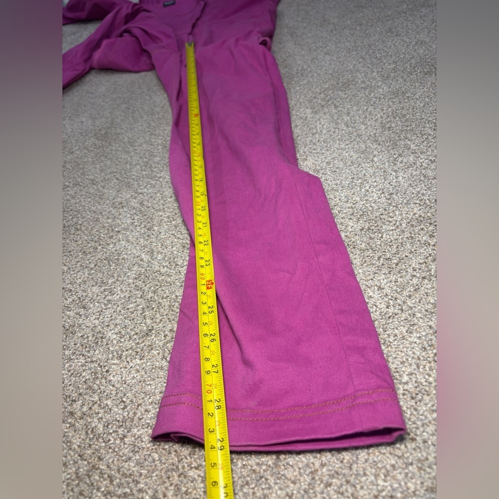 Wildfang THE ESSENTIAL LONG SLEEVE COVERALL Bright Pink Purple size XS workwear - Picture 3 of 12